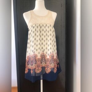 EUC Print Tunic Dress Size Small